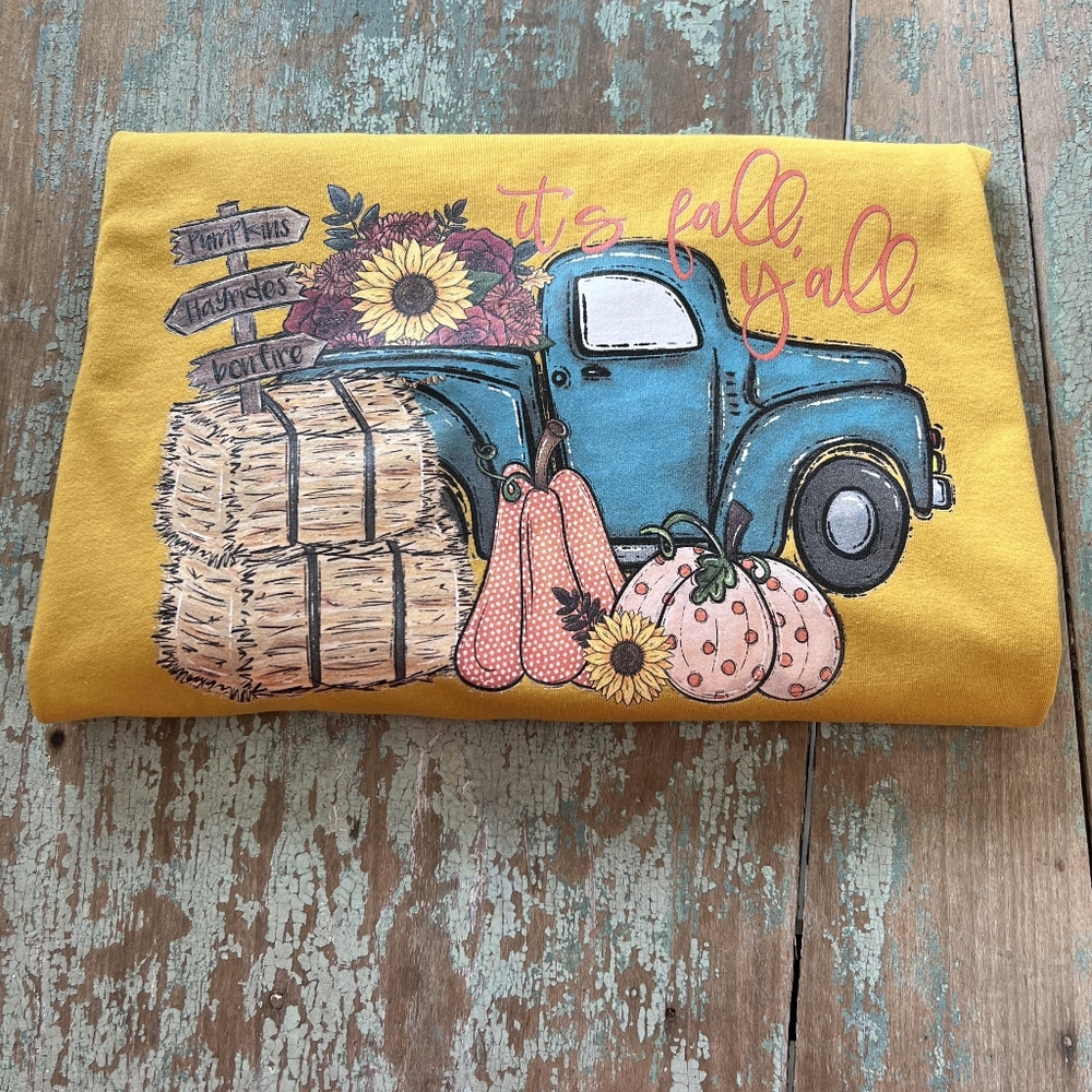 New Bella Canvas Pumpkin Truck Tee